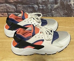 Nike Air Huarache Run Running Shoes 634835-102 Pink Blue Black White Women 5.5 - £15.38 GBP