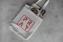 PRAY Printed Canvas Tote Bag - £12.75 GBP