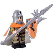 1pcs House Baratheon Long Axe Soliders Game of Thrones Custom Minifigure Toys - £2.31 GBP+