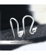 100% S925 Sterling Silver Earrring Hooks With Clear CZ - $9.50