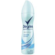 Degree Deodorant 3.8 Ounce Womens Dry Spray Shower Clean (113ml) (6 Pack) - £47.30 GBP
