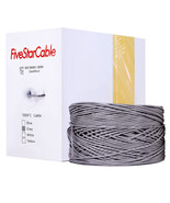 Cat5e 1000ft Ethernet Network Cable Grey Solid 24AWG Copper Clad CCA Bulk Wire - $56.09