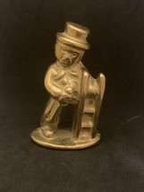 Unique Vintage Bronze Miniature Statue Lamplighter Handmade - £6.53 GBP
