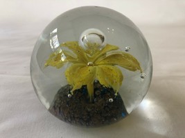 Vintage 3 Fiori Murano Italie Verre Millefiori presse-papier - presse pa... - $89.50