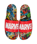 Marvel Red Label with Comic Scene Sandal Slides Multi-Color - £21.07 GBP