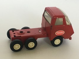 Vintage Tonka Trucks Red Lot of 2 Mini Tilt Dump Truck 5501 and Low Boy ... - $44.99