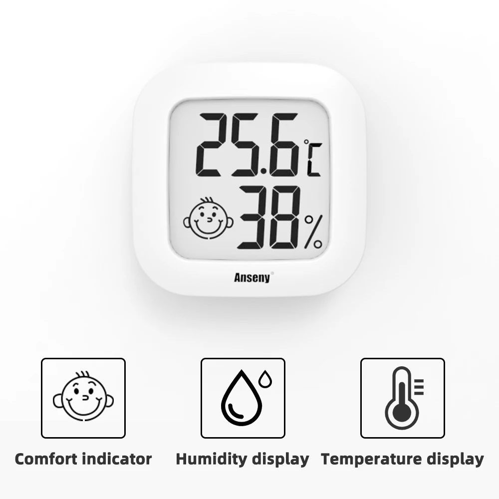 House Home Mini LCD Digital Thermometer Hygrometer Indoor Room Electronic Temper - £19.57 GBP