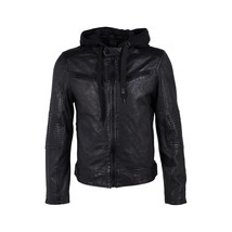 Mauritius Men&#39;s Kayto Genuine Leather Jacket with Detach Hoodie - $259.00