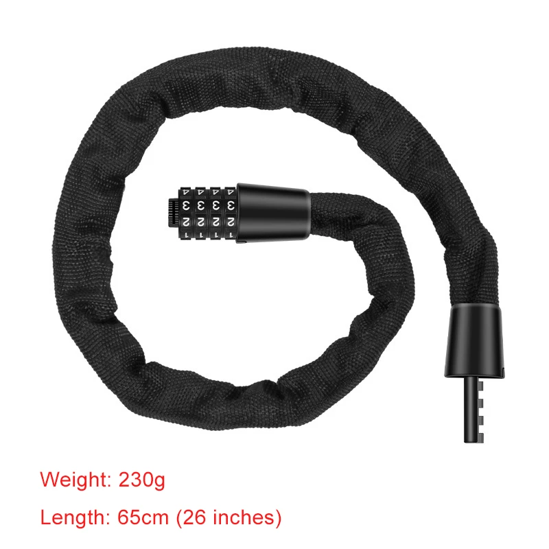 Bicycle Anti-Theft Lo Bike 5-Digit Chain Lock Electric Scooter Motorcycle MTB Sa - £36.89 GBP