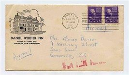 Daniel Webster Inn Envelope Franklin New Hampshire 1951 - £9.36 GBP