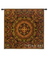 44x44 SUZANI RADIANCE Brown Geometric Asian Tribal Ornate Tapestry Wall ... - £116.29 GBP