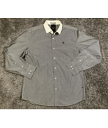 G Star Raw Shirt Mens XL Gray White Collar Pinstripe Correctline Button ... - £22.82 GBP