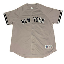 New York Yankees Jersey Vintage 90s Russell Sewn Blank Away Gray Mens XL... - £106.86 GBP
