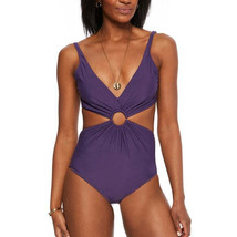 bar III Womens Ring Monokini One-Piece Swimsuit Purple Size Medium - £54.28 GBP