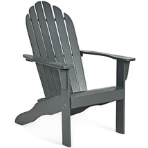 Acacia Wood Outdoor Adirondack Chair with Ergonomic Design-Gray - Color: Gray - £100.66 GBP