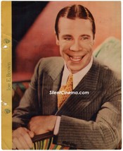 Joe E BROWN-WARNER Bros. STAR-IN Action Color Photo &amp; Facts &#39;30s Dixie Cup Promo - £23.45 GBP