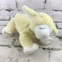 Baby Gund Winky Yellow Lamb Rattle Soft Plush Stuffed Animal Lovey Crib Toy - $7.91