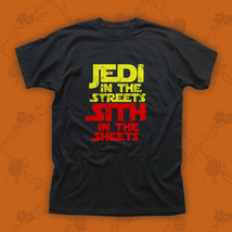 Jedi In The Streets Sith In The Sheets Movie Funny Parody DT Mens Black T Shirt - £13.82 GBP+