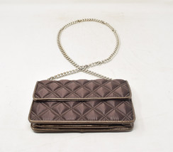 Marc Jacobs Quilted Satin Evening Bag Clutch Brown New - £44.42 GBP