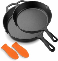 10 In. &amp; 12 In. Pre-Seasoned Cast Iron Skillet-Non-Stick (Pair) - £99.63 GBP