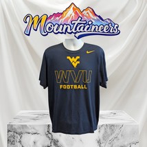Nike T-Shirt Mens XL Blue Yellow WV West Virginia Mountaineers NCAA Foot... - €11,41 EUR