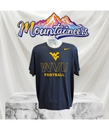Nike T-Shirt Mens XL Blue Yellow WV West Virginia Mountaineers NCAA Foot... - $18.52 CAD