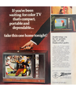 1968 Zenith Peary Television Set Advertisement Vintage Portable TV DWJJ18 - $454.76 MXN