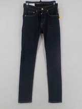 H&amp;M Men&#39;s &amp;Denim Skinny Jeans SZ 28 Deep Blue Button Fly Pants Contrast Seam NWT - £11.80 GBP