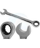 19mm Metric Chromed Ratchet Gear Spanner Fixed Head Combination Wrench - £11.04 GBP