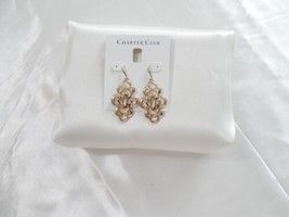 Charter Club 2&quot; Gold-Tone Openwork Flower Dangle Drop Earrings B2012 $24 - $14.39