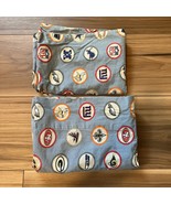 PB Teen Pottery Barn Teen Lot Of 2 Football NFL Blue Standard Pillowcases - $22.79
