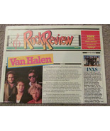 VAN HALEN ROCK REVIEW 1986 NEWSPAPER FANZINE SIMPLE MINDS FRAMPTON CULTU... - $3.95