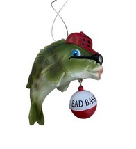 Kurt Adler BAD Bass Bobber with Bass Fish With Sunglasses Lips hanging Ornament - £9.84 GBP