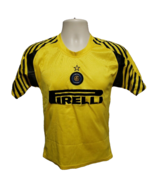 Pirelli Inter Milan Football Club Boys Size 12 Yellow Soccer Jersey - $470.41 MXN