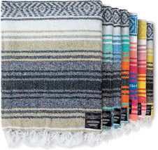 Authentic Mexican Blanket - Picnic Blanket, Handwoven Serape Blanket, Perfect As - £28.65 GBP
