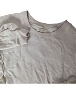 MADEWELL miles M Cream Ruffle Sleeve Sweatshirt Coquette Cozy Chic Pullover - $26.62