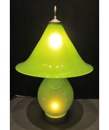 Signed Correia Chartreuse Glass Lamp No. 952 from 1998 - $1,373.32 CAD