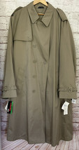 Vintage Trench Coat Mens 54 Long Torre Trench Lining Belted NEW Taupe Th... - £85.53 GBP