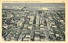 S.Pietroburgo Florida ~ Aria Vista ~ Municipal Pier IN Distanza ~1938 Cartolina - £7.34 GBP
