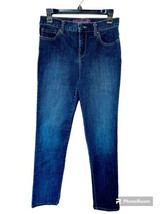Gloria Vanderbilt Amanda Womens 4P Dark Wash Straight Leg Soft Denim 5Pkt. Jeans - £11.74 GBP
