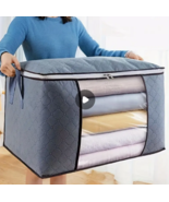 X-Large Capacity Clothes Storage Bag Organizer Comforters Blankets Beddi... - $7.69