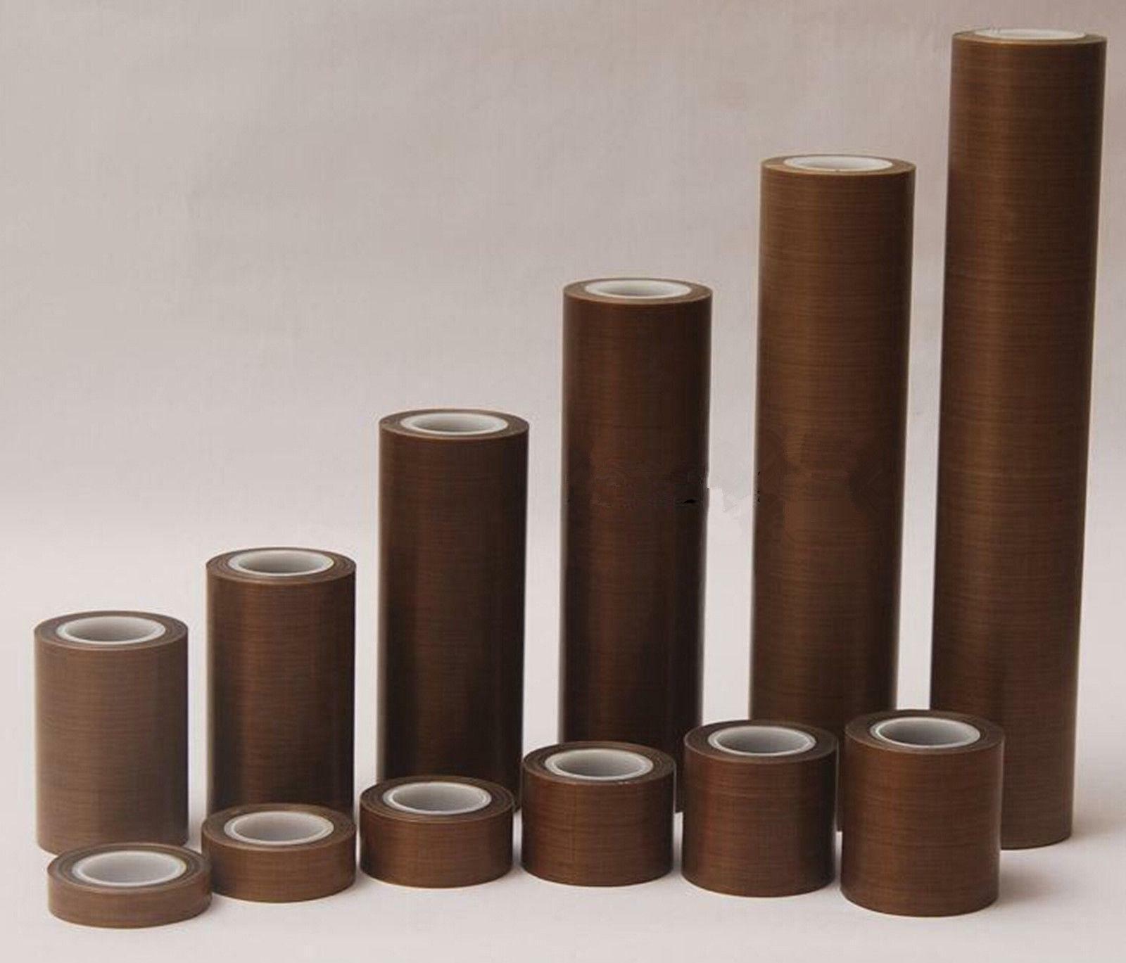 Thick=0.13mm/0.18mm, 10m Nonstick PTFE Teflon Adhesive Tape Width 5mm to 200mm
