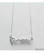925 Sterling Silver Name Necklace - Name Plate - VANESSA 17&quot; Chain w/Pen... - £47.19 GBP