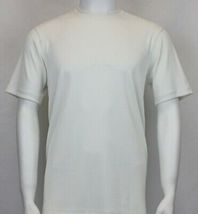 Mens Dressy T-Shirt  LOG-IN UOMO Soft Crew Neck Corded Short Sleeves 218 Ivory image 2