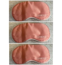 3 x Clinique Plush Pink Stain White Trim Eye Mask Sleep Eyemask Silky Ne... - $8.86