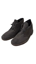 Clarks Boots Mens 9.5 Chukka Gray Suede Leather Lace Up Ankle Top Casual... - £19.77 GBP