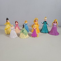 Disney Princess Figure Lot Of 9 Aurora Ariel Tiana Rapunzel Cinderella - £14.98 GBP