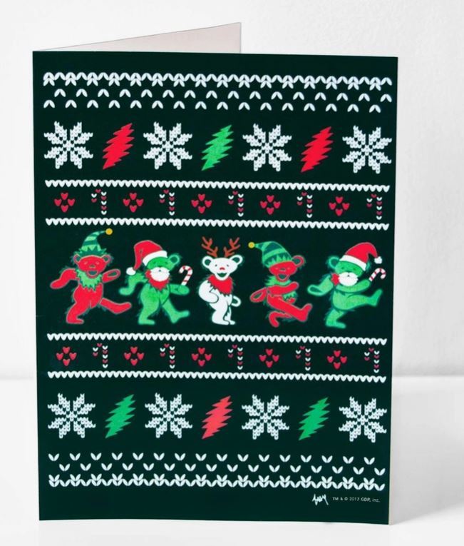 SALE Grateful Dead Ugly Sweater  Christmas  Greeting Card    - $2.99