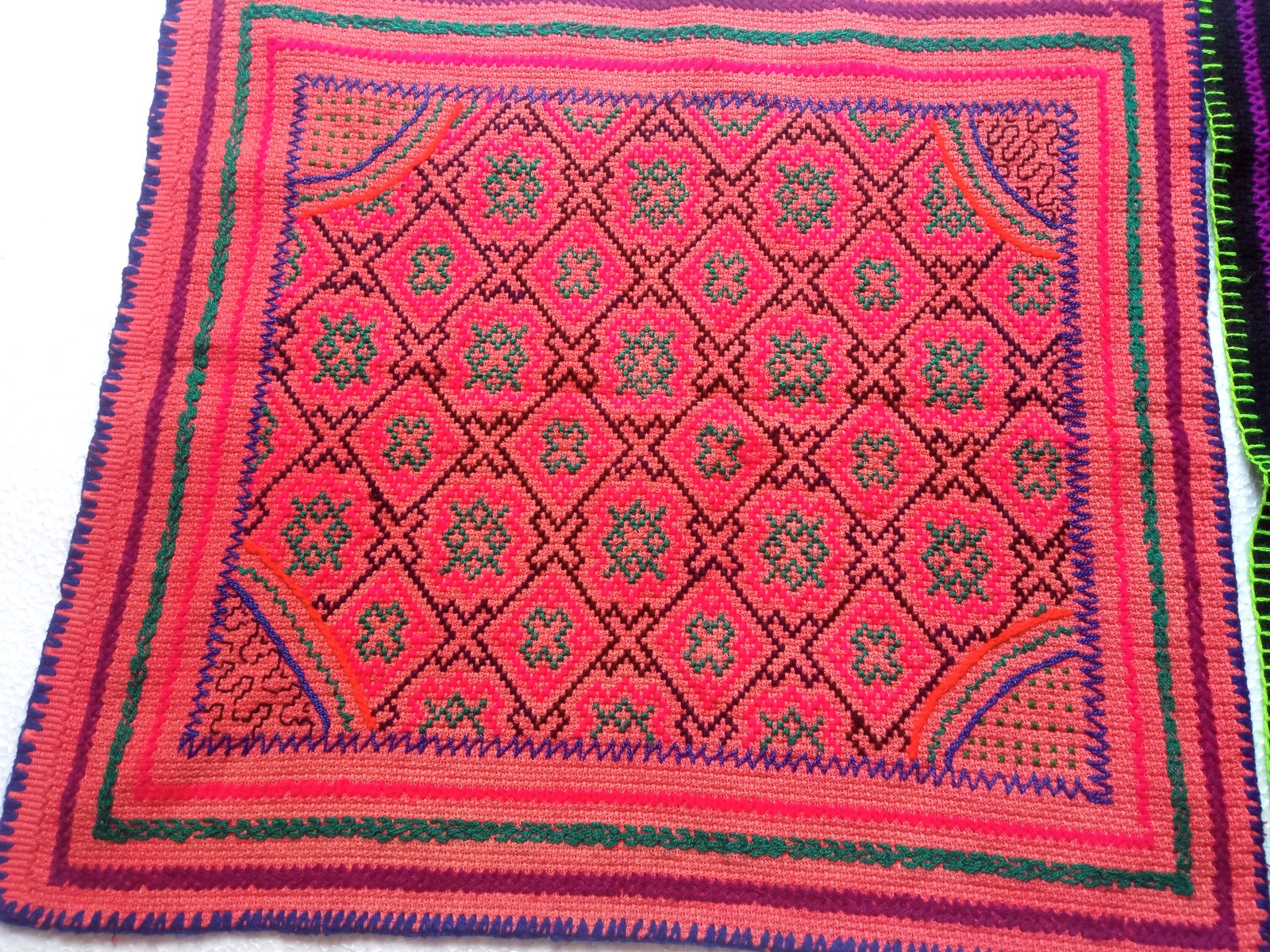 Shipibo Unique  embroidery cloth 487 - $32.00