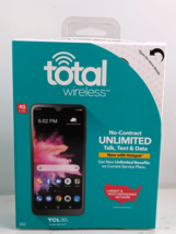 TCL 30z Total Wireless 4G LTE-V Android 12, 6.1&quot; HD+ Display With Hotspot Black - £26.07 GBP